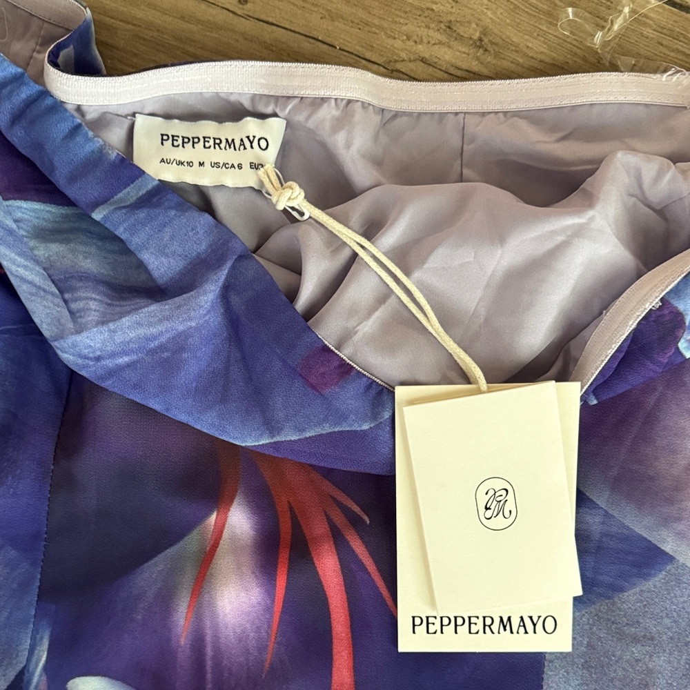 Peppermayo Purple Floral Strapless Sundress - Picture 3 of 4